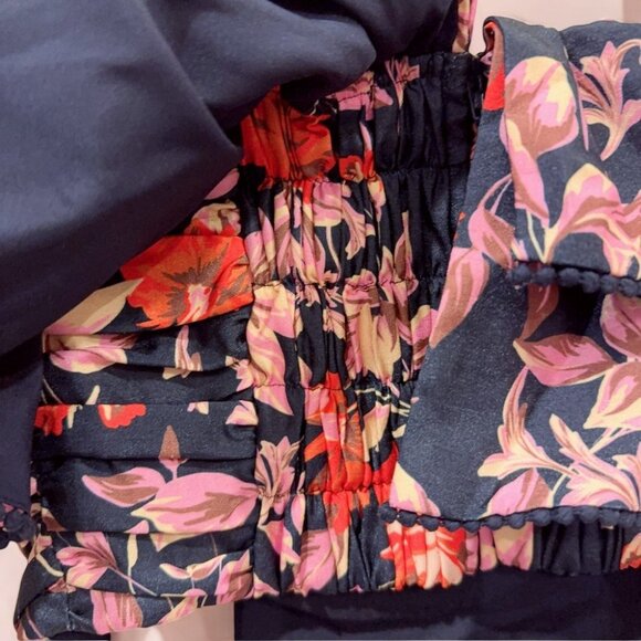 NWT Keepsake the Label Real Love Black Floral Ruffle Blouse Crop Top - Picture 10 of 11